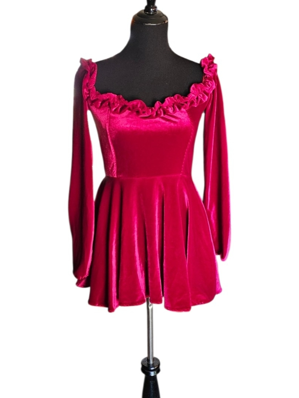 Malicious Designs Maggie Red Velvet Dress Fairy Coquette Goth